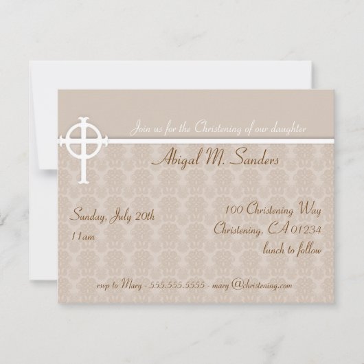 Einladung von Baby Christening (Vorderseite)
