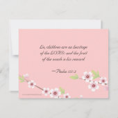 Einladung von Baby Christening (Rückseite)