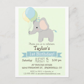 Einladung von Baby Elephant Kid zum Geburtstag