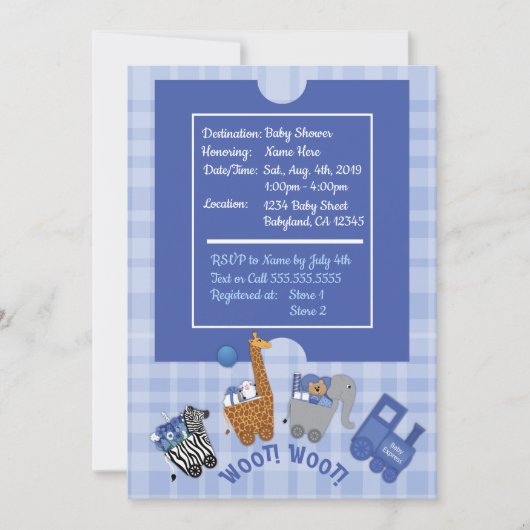 Einladung von Baby Express (Vorderseite)