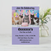 Einladung von Baby First Birthday (Stehend Vorderseite)