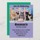 Einladung von Baby First Birthday (Vorne/Hinten)