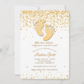 Einladung von Baby Footprints (Vorderseite)