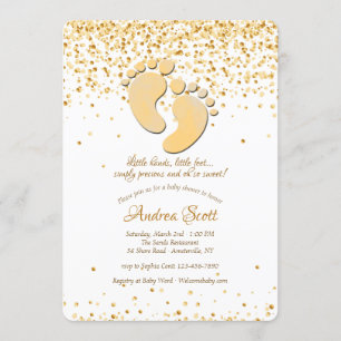 Einladung von Baby Footprints