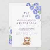 Einladung von Baby Girl Duwer (Vorne/Hinten)