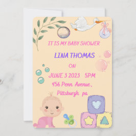 Einladung von Baby Girl Duwer