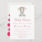 Einladung von Baby Girl Duwer (Vorne/Hinten)