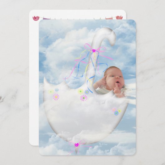 Einladung von Baby Girl Duwer (Vorne/Hinten)