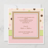 Einladung von Baby Girl Foto Punkt (Rückseite)