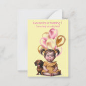 Einladung von Baby Girl zum Geburtstag (Vorderseite)