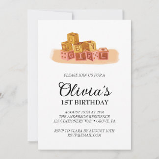 Einladung von Baby Girl zum Geburtstag