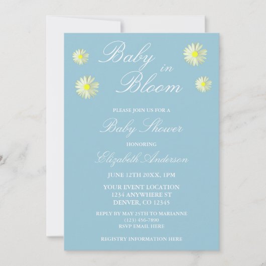 Einladung von Baby in Bloom Baby Dusche (Vorderseite)