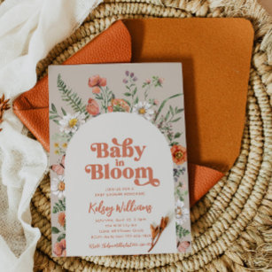 Einladung von Baby in Bloom Baby Dusche   Wild Bab