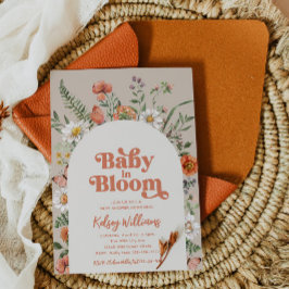 Einladung von Baby in Bloom Baby Dusche | Wild Bab