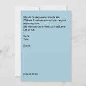 Einladung von Baby in Blütendusche (Rückseite)