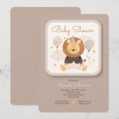 Einladung von Baby Lion Dusche (Vorne/Hinten)