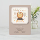 Einladung von Baby Lion Dusche (Stehend Vorderseite)