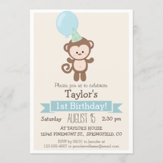 Einladung von Baby Monkey Kid zum Geburtstag