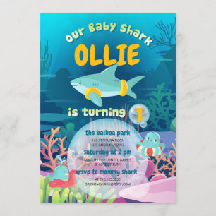 Einladung von Baby Shark zum Geburtstag