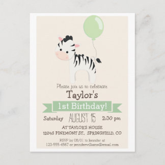 Einladung von Baby Zebra Kid zum Geburtstag