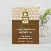 Einladung von Babyblöcken (Stehend Vorderseite)