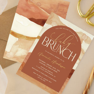 Einladung von Babybrunch-neutraler Tone-Folie