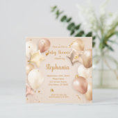 Einladung von Babyduschballons (Stehend Vorderseite)