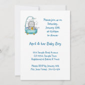 Einladung von Babydusche - Persönlich mit Namen (Rückseite)