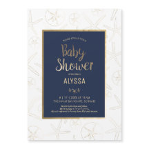 Einladung von Babydusche - Strand, Kosmetik