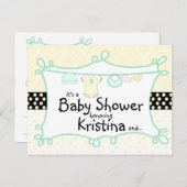 Einladung von Babyduschen - Geschlecht unbekannt (Vorne/Hinten)