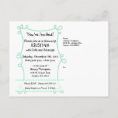 Einladung von Babyduschen - Geschlecht unbekannt (Rückseite)