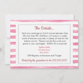 Einladung von Babyduschen über die Meilen hinweg (Rückseite)