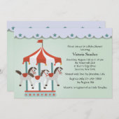 Einladung von Babys Carousel (Vorne/Hinten)