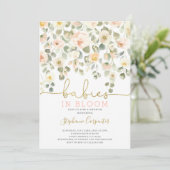 Einladung von Babys in Blütenrot (Stehend Vorderseite)