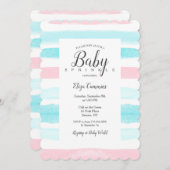 Einladung von Babystreifen-Dusche (Vorne/Hinten)