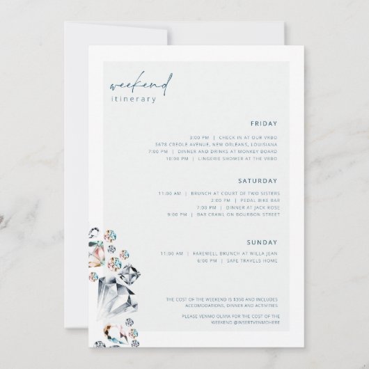 Einladung von Bach und Boujee Bachelorette (Rückseite)