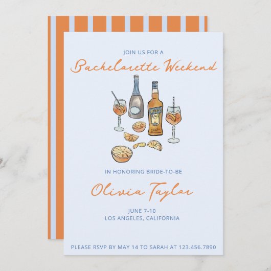 Einladung von Bachelorette (Vorne/Hinten)