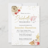 Einladung von Bachelorette | Watercolor Boho (Vorderseite)
