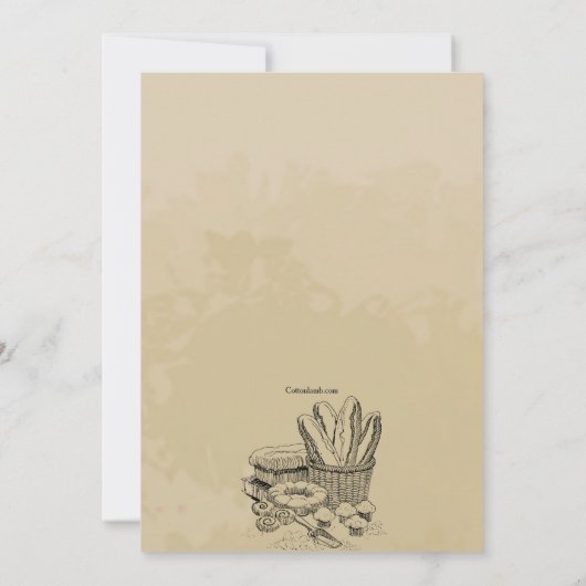 Einladung von Backwaren (Rückseite)