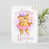 Einladung von Ballerina Bear (Stehend Vorderseite)