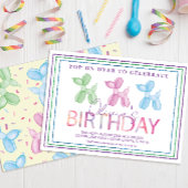 Einladung von Ballon Dog Pop-On-Over zum Geburtsta