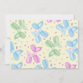 Einladung von Ballon Dog Pop-On-Over zum Geburtsta (Rückseite)