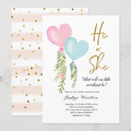 Einladung von Balloon Boy oder Girl Gender