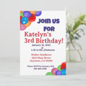 Einladung von Balloons (Stehend Vorderseite)