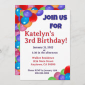 Einladung von Balloons (Vorne/Hinten)