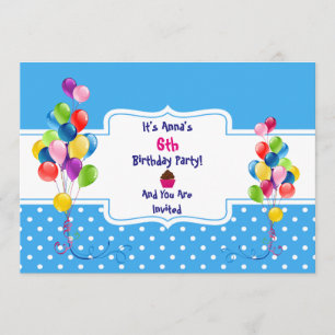 Einladung von Balloons & Dots Kinderpartys