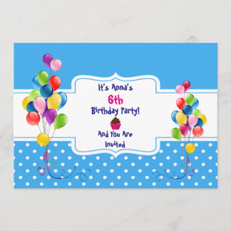 Einladung von Balloons & Dots Kinderpartys