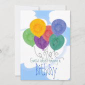 Einladung von Balloons Geburtstagsparty (Vorderseite)