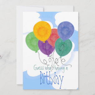 Einladung von Balloons Geburtstagsparty