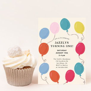 Einladung von Balloons Geburtstagsparty